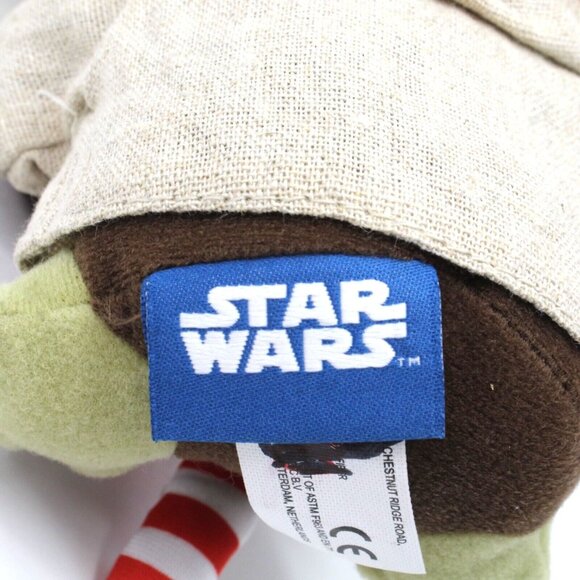 Star Wars Master Yoda Plush Toy Santa Hat Christmas Cane Comic Images 8" Stuffed - Picture 6 of 8
